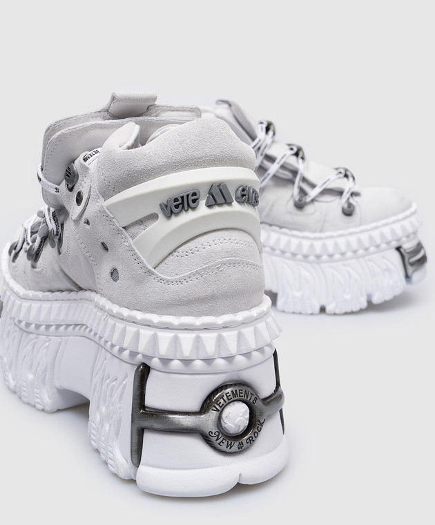 Vetements Сірі замшеві кросівки на платформі New Rock UA66SN100W зображення 5