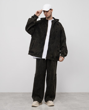 Juun.j Зеленые спортивные брюки с эффектом потертости JC5121P32H