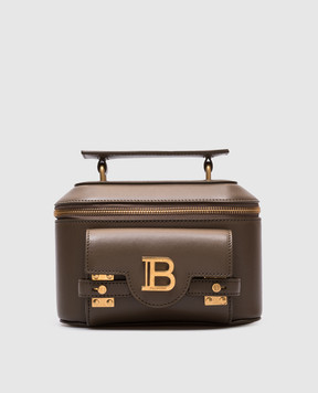 Balmain Коричнева шкіряна сумка B-Buzz EN1BH952LSLX