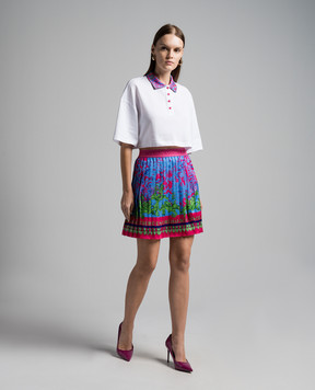 Versace Jeans Couture Белое поло с принтом логотипа 76HAGT00CJ01T