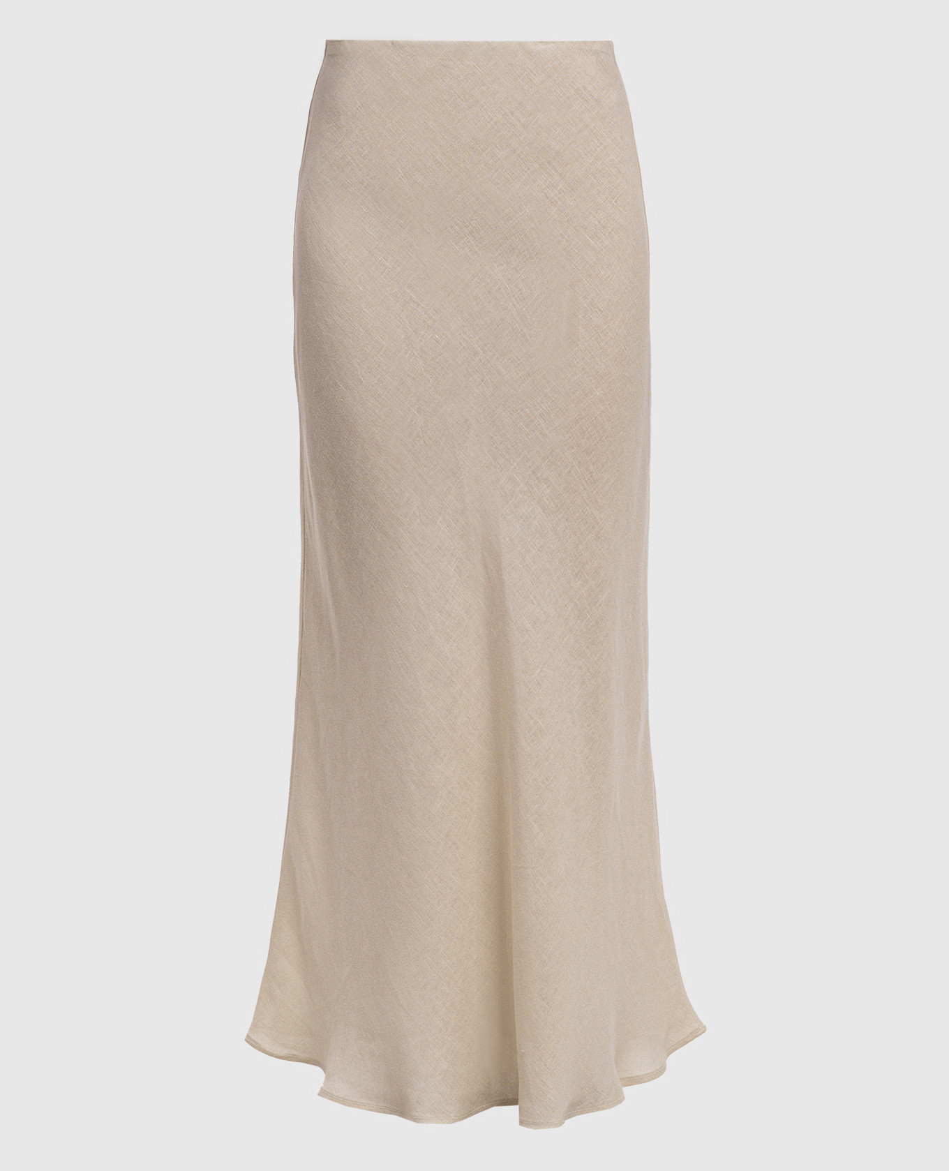 

Бежевая юбка из льна с логотипом логотип, Бежевый, Юбки-а-силуэта