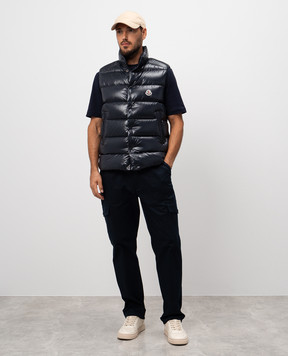 Moncler Синие брюки карго с логотипом. J20912A0002057314