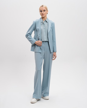 Max Mara Weekend Блакитний двобортний жакет NERVOSO з вовни NERVOSO
