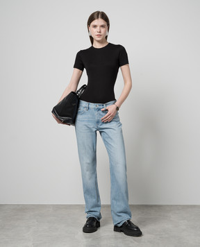 Helmut Lang Голубые джинсы с эффектом потертости O01DW203