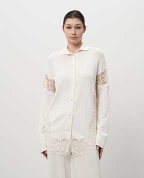 Ermanno Scervino Білий кардиган з мереживом D465N311APLGIKT