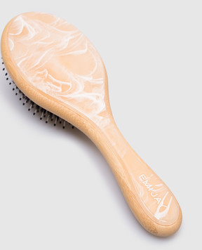 Emi Jay Бежева щітка для волосся з тисненням логотипа FLATBRUSHLECHE