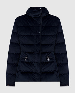 Moncler Синий вельветовый пуховик Barante K20931A0008389AZT