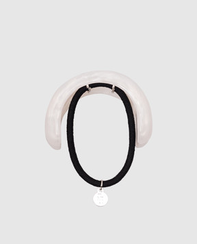 LELET NY Біла резинка для волосся Double Arch Pony LELSS2502P