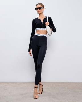 Off-White Черные леггинсы с контрастным логотипом OWVV003F24JER001