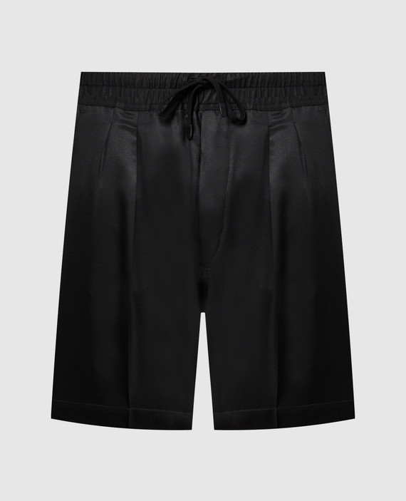 Black silk shorts