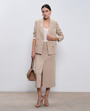 Twinset Бежевий топ з логотипом 242TT2412