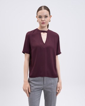 Twinset Бордовий топ з логотипом 252TP2292