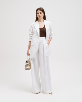 Michael Kors Белые брюки из льна CPA7120208