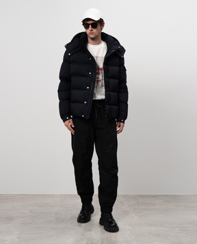 Moncler Синий пуховик Vezere J20911A0020553333