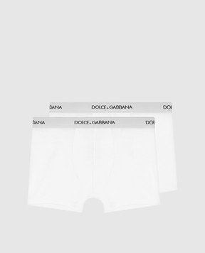 Dolce&Gabbana Дитячий набір білих трусів-боксерів з логотипом L4J701ON00G