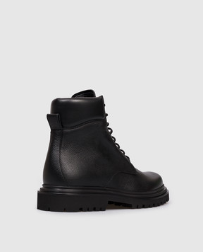 Dolce&Gabbana Чорні шкіряні черевики A60613A6H47
