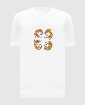 Givenchy Белая футболка с принтом BW70EKP6YX