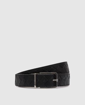 Bottega Veneta Двухсторонний кожаный ремень с плетением Intrecciato 652944VCPQ1