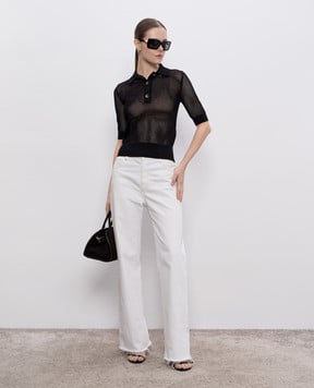 Max Mara Sportmax Чорне ажурне поло CASTA CASTA