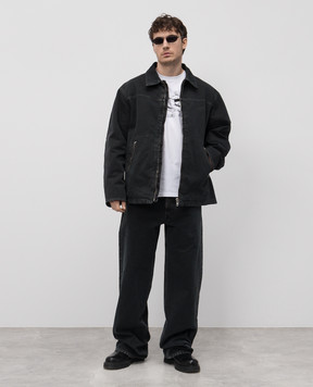 Maison Margiela MM6 Сірі джинси з патчем логотипа SH0LA0010M35249