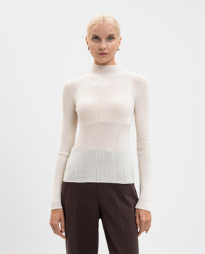 Twinset Білий гольф з вовни в рубчик 252TT3111