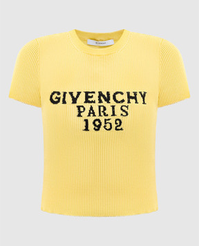 Givenchy Желтый топ в рубке с логотипом BW61H14ZSK