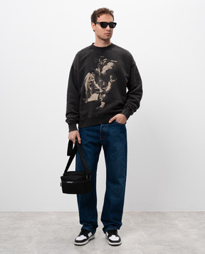 Off-White Серый свитшот с принтом Martyrdom OMBA054S25FLE007