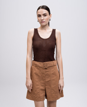Max Mara Коричневый топ HARDY HARDY