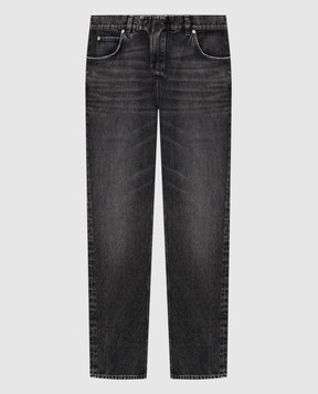 Balmain Сірі джинси з ефектом потертості FH1MI083DF82