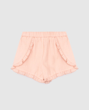 Moncler ENFANT Розовые шорты с логотипом логотип логотип. K19512B00002598AX