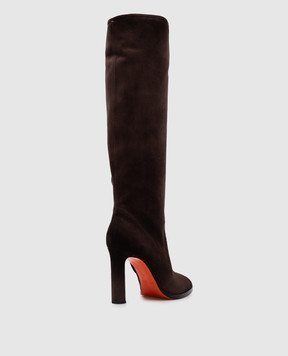 Santoni Коричневі замшеві чоботи WSAV71129HI2NAEA