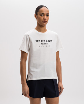 Max Mara Weekend Біла футболка CABINA з принтом логотипа CABINA