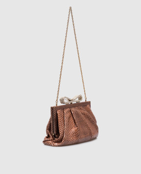 Valentino Коричневый клатч из кожи рептилии BWB00152