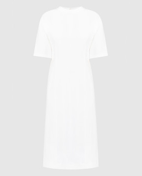 Valentino Біла сукня футляр міді Structured Couture 4B0VA8Q68HF