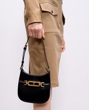Tom Ford Черная кожаная сумка с логотипом L1839LCL056X
