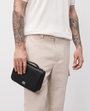 Dolce&Gabbana Чорний шкіряний клатч Sicily BP3412BG662