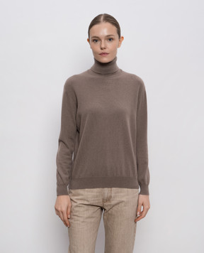Brunello Cucinelli Коричневий гольф з кашеміру M12150103
