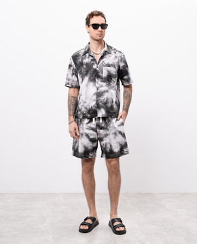 Palm Angels Серая рубашка в принт PMGG005S25FAB003