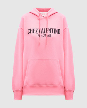 Valentino Розовые худи с принтом Chez Valentino 6B3MF24D960
