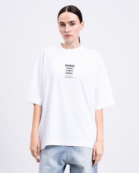 Vetements Біла футболка з принтом логотипа UH76TR650Ww