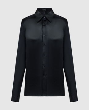 Tom Ford Чорна блуза із шовку CA3266FAX1191