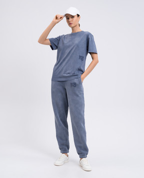 Alexander Wang Синя футболка з логотипом 4CC3241520