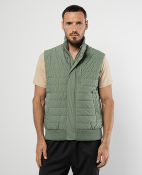 Herno Зеленый стеганый жилет с логотипом GI00054UR12431SZ