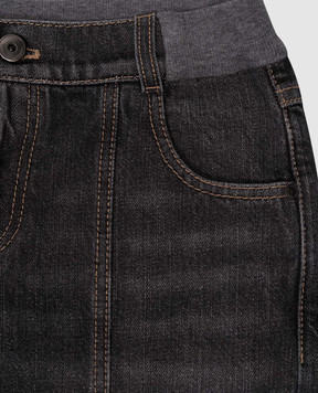 Brunello Cucinelli Детские серые джинсы с цепочкой мониль BA095P623B