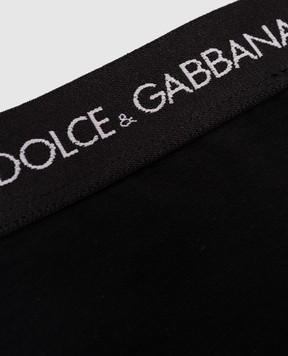 Dolce&Gabbana Дитячий набір чорних трусів-боксерів з логотипом L4J701ON00G