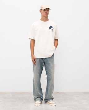 Rhude Бежевая футболка Moonlight RHPF25TT02012