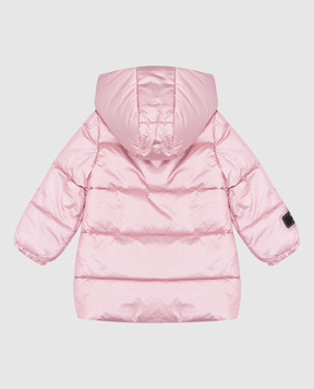 Balmain Детская розовая стеганная куртка BV2050N0298
