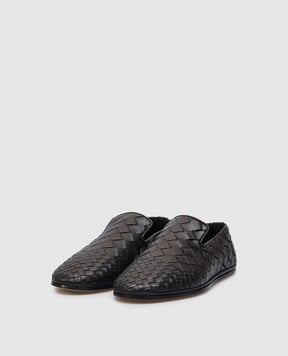 Bottega Veneta Черные кожаные слипперы Sunday 819500V55V0