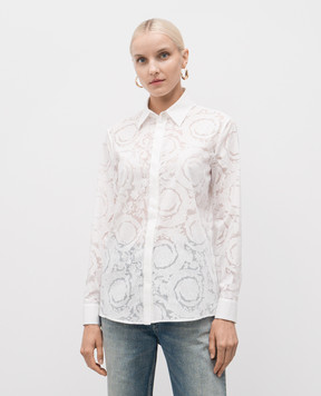Versace Біла блуза у візерунок 10013601A15391