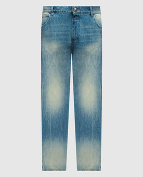 Balmain Синие джинсы с винтажным эффектом CH0MI043DD97